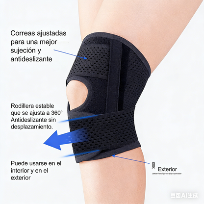🦵Rodilleras con doble resorte, adecuadas para correr, andar en bicicleta, juegos con pelota y otros deportes.