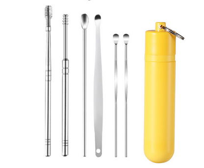 👂Juego de 6 herramientas para eliminar el cerumen con tubo de almacenamiento