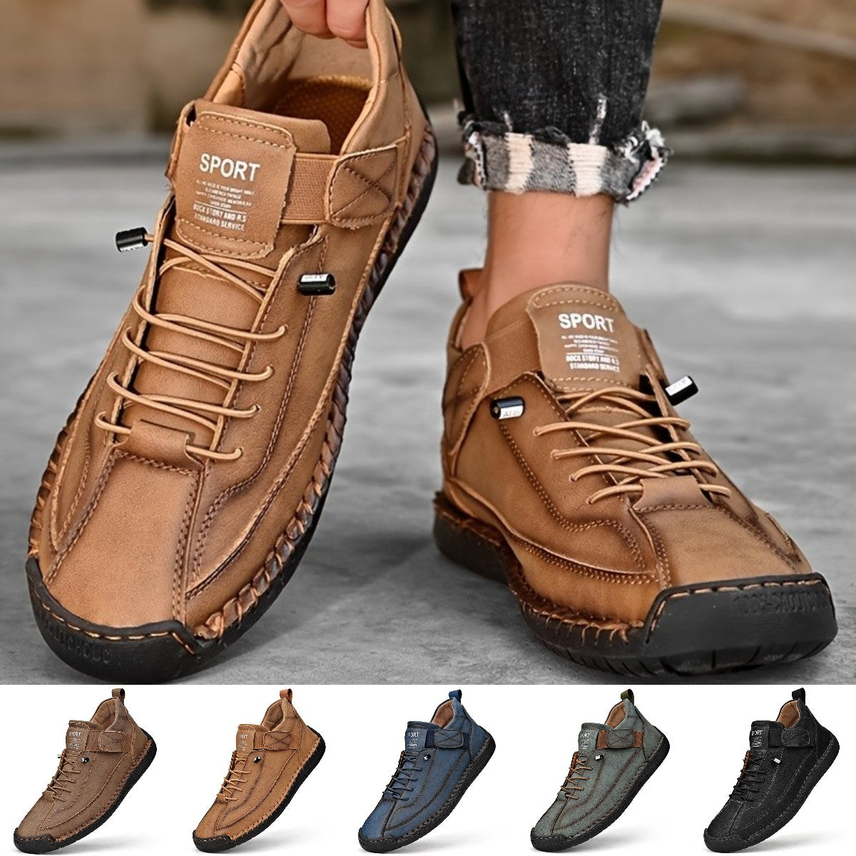 🥾👍【38-48】Muške casual cipele, za svaki dan, posao, vanjske aktivnosti, ručno šivene visokokvalitetne cipele