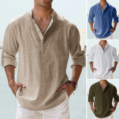 👔🎽【S~5XL】Ograničeni popust 40%, nova muška košulja od pamuka i lana 2025, široka i prozračna.