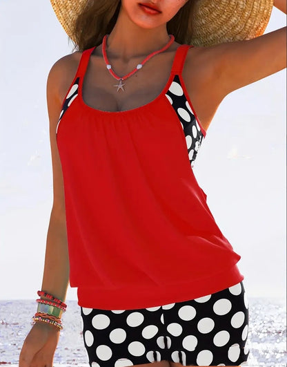 🏖️【S-5XL】✨ Stylové lehké letní plavky s puntíkovaným vzorem, prodyšné a pohodlné
