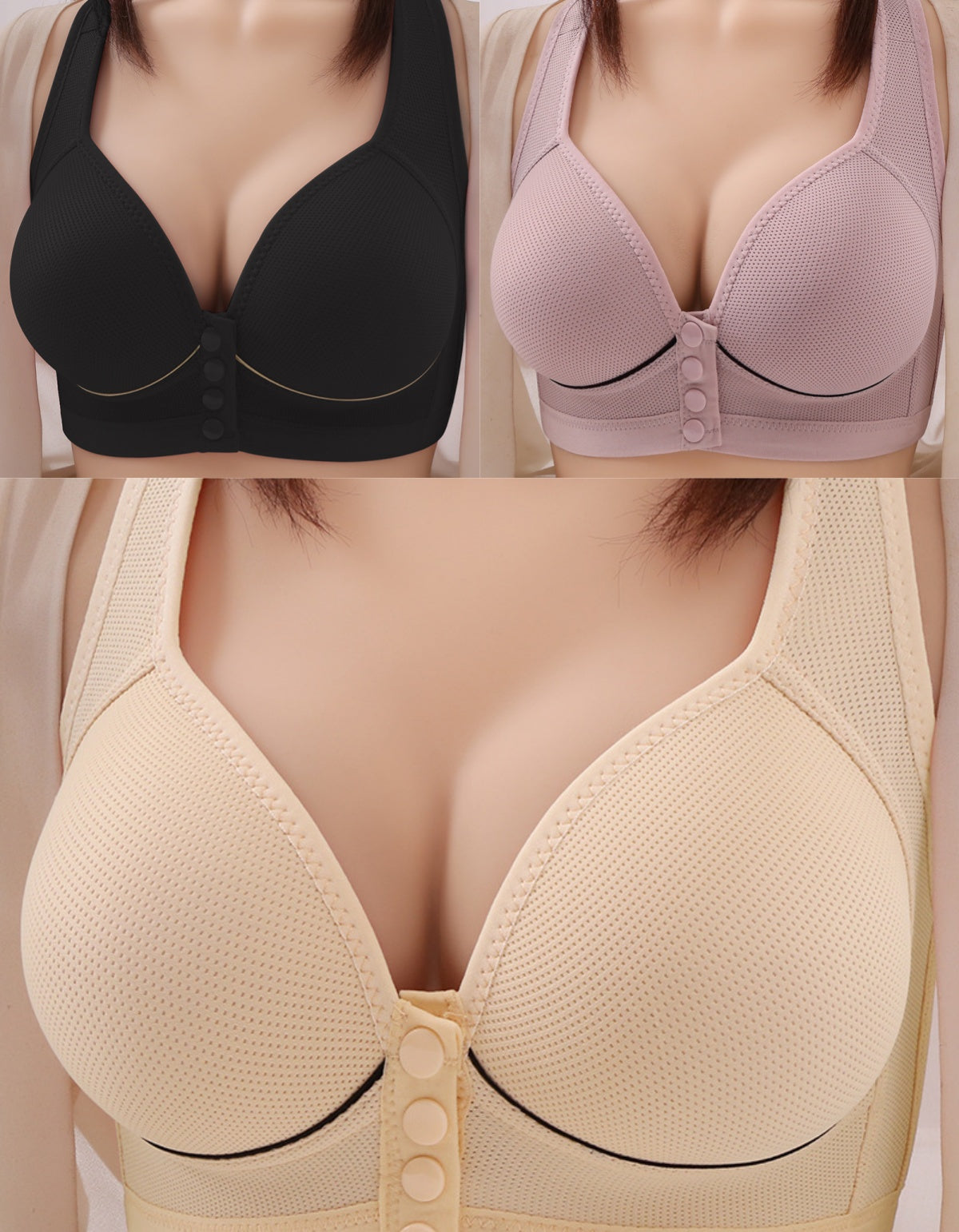 💥【3 pakiranja】👙【40-100kg】Bežični grudnjak za sredovječne i starije majke