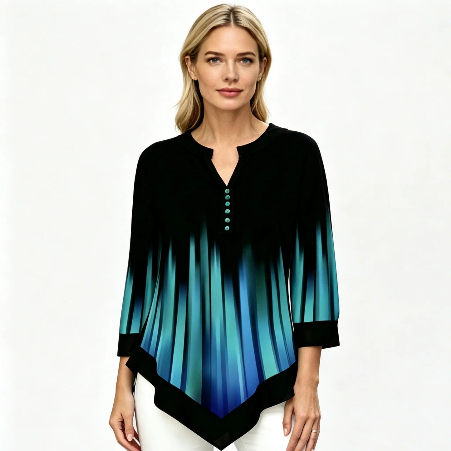 💟 Poslední den – sleva 50 % 【S–5XL】 Nová módní univerzální dámská halenka s potiskem, přiléhavý střih
