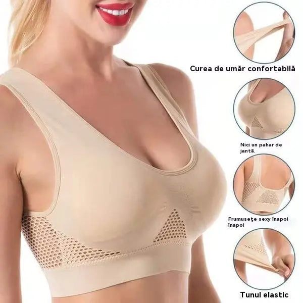 💕3 sztuki【40-120 kg】Damski letni biustonosz plus size bez fiszbin, wysokoelastyczny i przewiewny, elegancki dojrzały styl ❤️