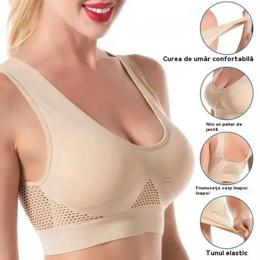 💕3 sztuki【40-120 kg】Damski letni biustonosz plus size bez fiszbin, wysokoelastyczny i przewiewny, elegancki dojrzały styl ❤️