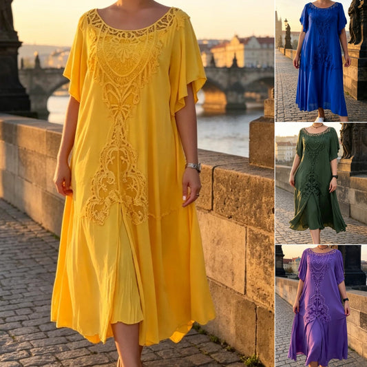 ✨【S–5XL】Pohodlné letní šaty ze 100% bavlny, přiléhavý a univerzální střih, jemné k pokožce a prodyšné