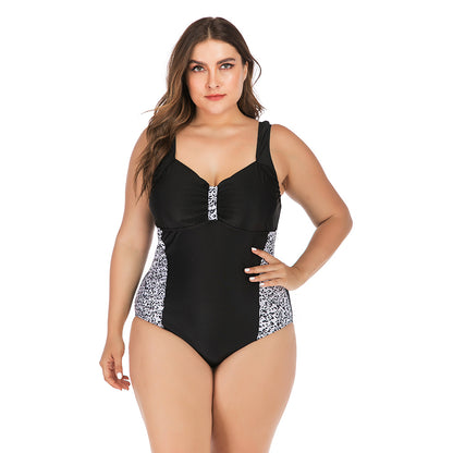 🏖️🩱【M–5XL】Nové lehké dámské nadměrné plavky s potiskem, rychleschnoucí a prodyšný materiál.