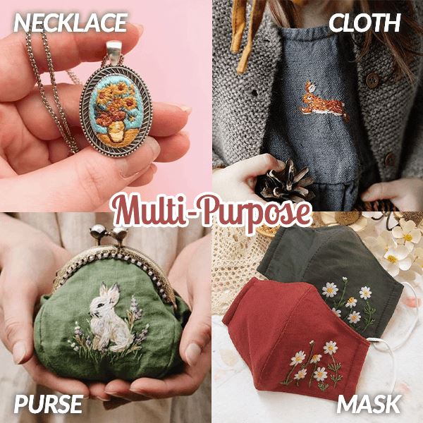 🎉【17 PCS】Juego de herramientas de bordado y tejido para bricolaje