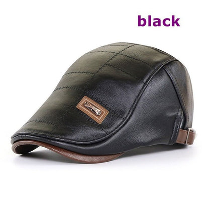 🧢Muška vintage kožna beretka