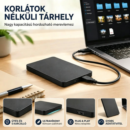 【Utolsó nap 50% kedvezmény】20 TB-os hordozható merevlemez