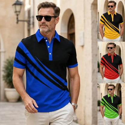 🔥Poslední den – 50% sleva【S–6XL】Pánská letní slim košile s krátkým rukávem a potiskem, módní a snadno kombinovatelná