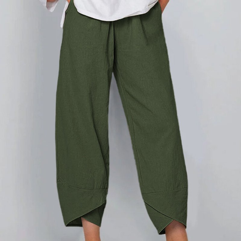 ✨【S-5XL】Letní volné kalhoty z bavlny a lnu, prodyšné a pohodlné, vysoce kvalitní materiál