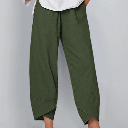 ✨【S-5XL】Letní volné kalhoty z bavlny a lnu, prodyšné a pohodlné, vysoce kvalitní materiál