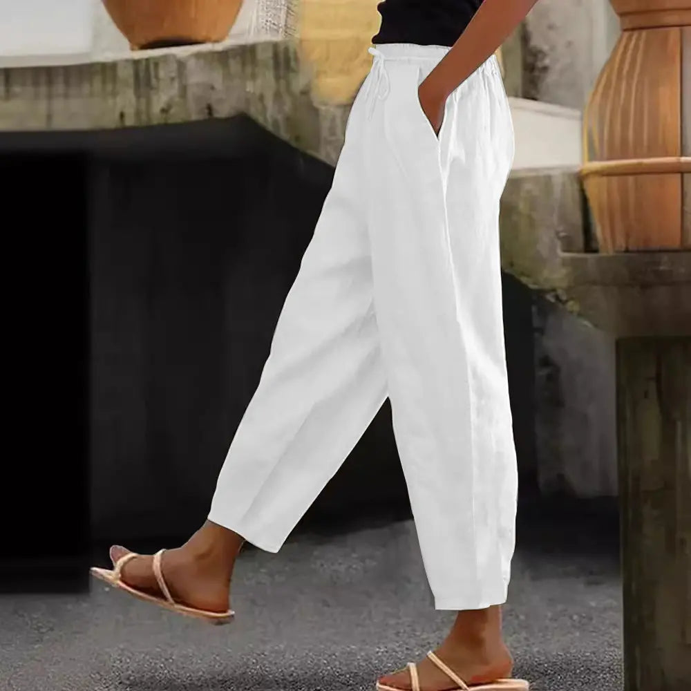 😍💕-48% kedvezmény💕【40-120 kg】Női pamut-len casual nadrág ✅️Utánvéttel