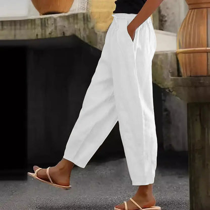 😍💕-48% kedvezmény💕【40-120 kg】Női pamut-len casual nadrág ✅️Utánvéttel