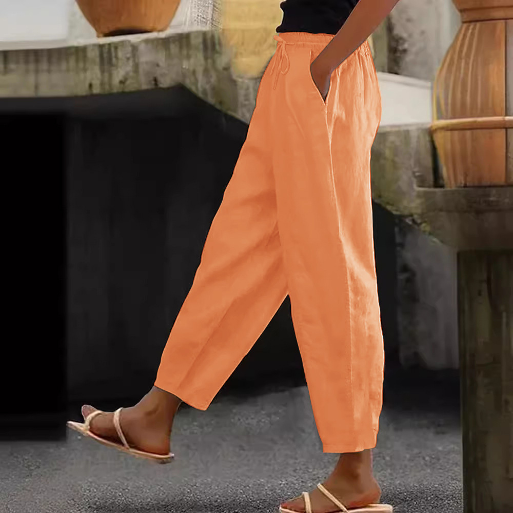 😍💕-48% kedvezmény💕【40-120 kg】Női pamut-len casual nadrág ✅️Utánvéttel