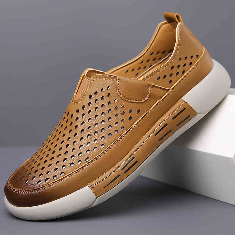✨👞【39-44】Ljeto 2025. nove muške ležerne prozračne i udobne kožne cipele s mekim potplatom od prave kože