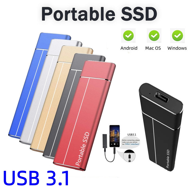 USB 3.1 szybki transfer, przenośny dysk SSD o dużej pojemności【⚡Szybka wysyłka】