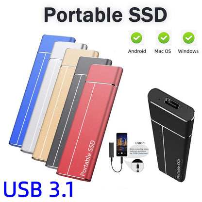 USB 3.1 szybki transfer, przenośny dysk SSD o dużej pojemności【⚡Szybka wysyłka】
