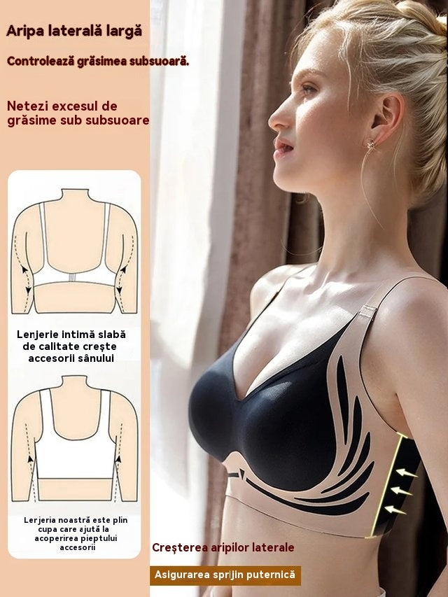 😍Dvoudílná sada【40–85 kg】Dámská tvarující podprsenka bez kostic, prodyšná a pohodlná