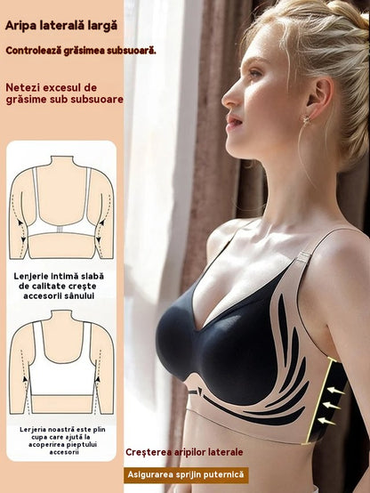 😍Dvoudílná sada【40–85 kg】Dámská tvarující podprsenka bez kostic, prodyšná a pohodlná
