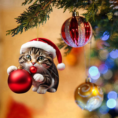 🔥🐈【Kupi 5, dobij 5 besplatno】🎄10 komada😻 Ukrasi za božićno drvce Kitty. Viseći ukrasi za mačke