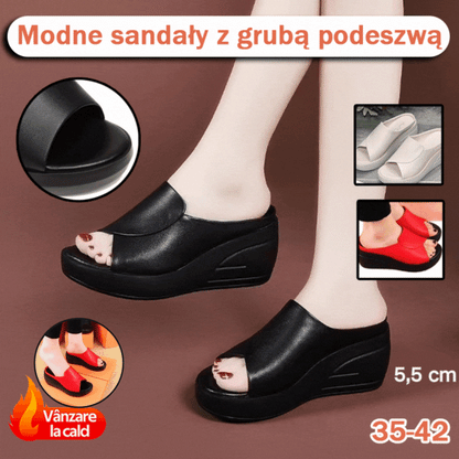 ⏳ 【obcas 5,5 cm】Měkké pantofle na klínovém podpatku, snadno kombinovatelné a pohodlné