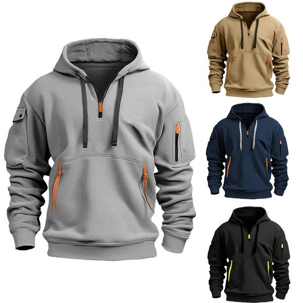 ⏳Zadnji dan 50% popusta🔥【S-5XL】Muška sportska majica s patentnim zatvaračem s više džepova--
