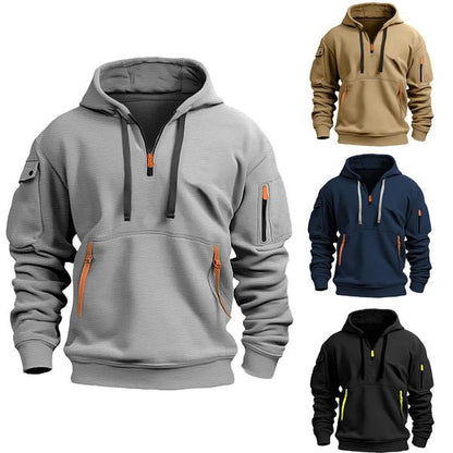 ⏳Zadnji dan 50% popusta🔥【S-5XL】Muška sportska majica s patentnim zatvaračem s više džepova--