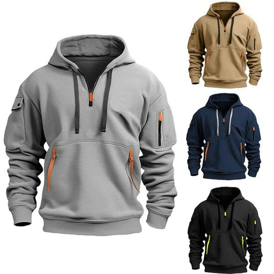 ⏳Zadnji dan 50% popusta🔥【S-5XL】Muška sportska majica s patentnim zatvaračem s više džepova--