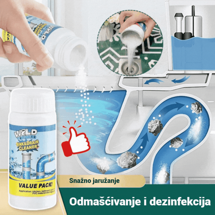 🛁💦【Kupite 2, dobijte 2 gratis】🌟Sredstvo za čišćenje sudopera i odvoda: Pjena visoke gustoće od ekstrakata i enzima za razgradnju.