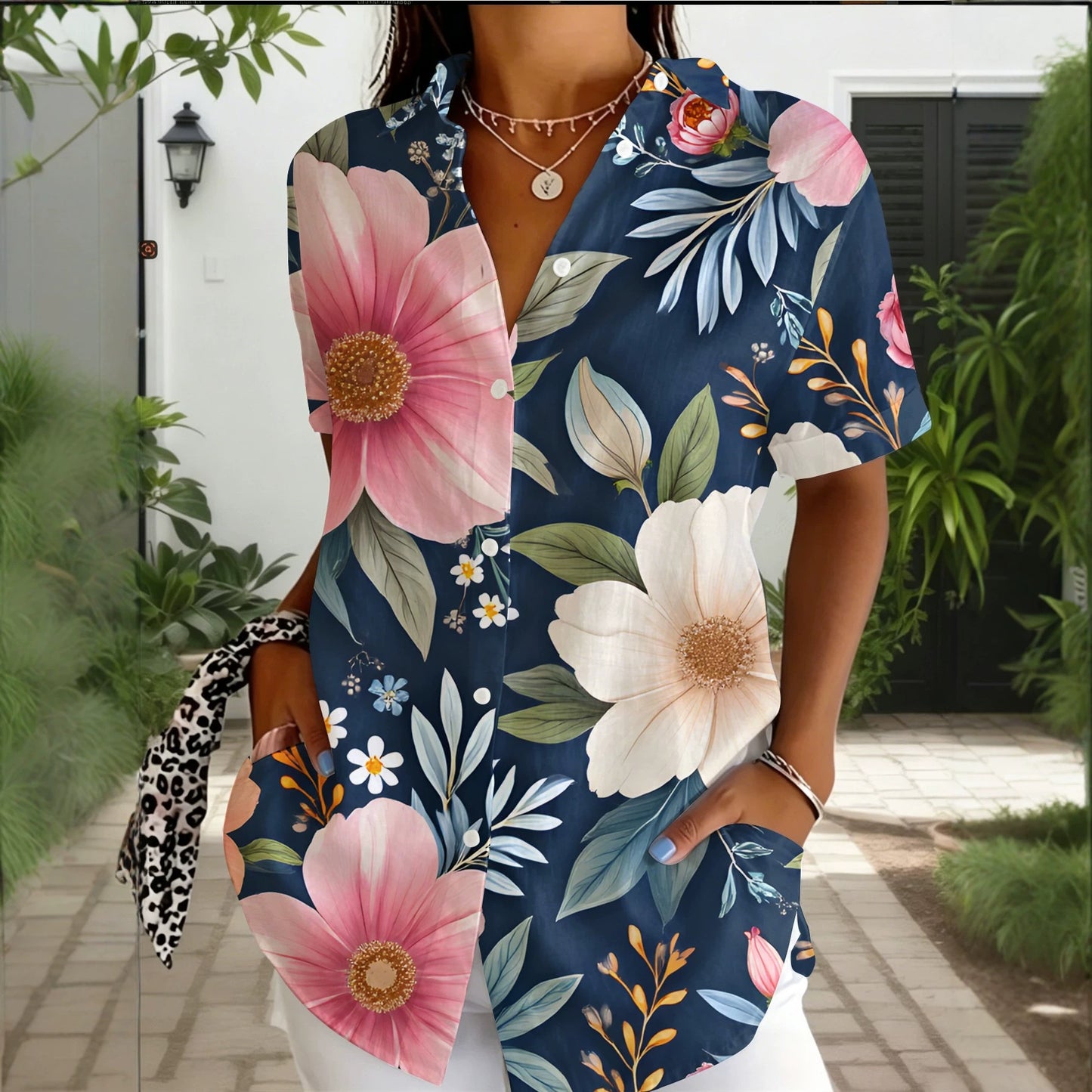 🔥 Ostatni dzień promocji – 50% rabatu! 【XS-3XL】Nowa letnia bluzka z krótkim rękawem w nadruk – dopasowana i uniwersalna.