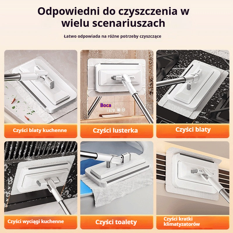 🔥【Zestaw 4】 🔥Wielofunkcyjny mop typu „leniwy”, z uchwytem na ściereczkę, sprzątanie domu bez potrzeby płukania
