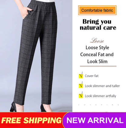 ⏳ Ostatni dzień: 50% zniżki 🔥【45-100 KG】Nowe damskie spodnie z wysokim stanem i prostymi nogawkami,Wersja standardowa/Wersja ocieplana
