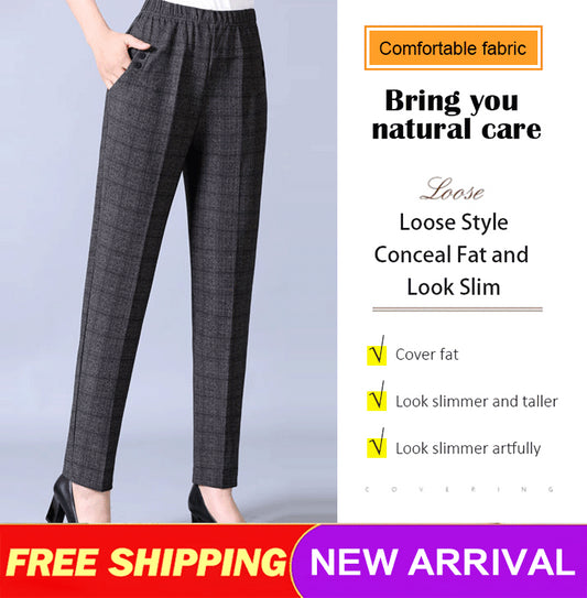 ⏳ Ostatni dzień: 50% zniżki 🔥【45-100 KG】Nowe damskie spodnie z wysokim stanem i prostymi nogawkami,Wersja standardowa/Wersja ocieplana