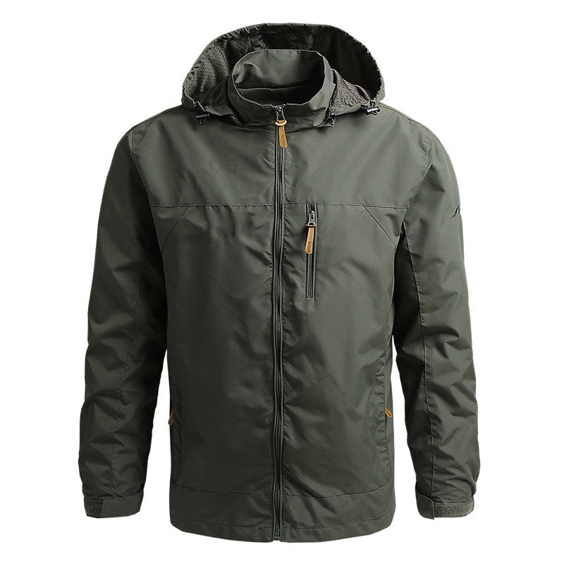 🔥【M-5XL】Αντιανεμικό και αδιάβροχο outdoor μπουφάν με κουκούλα, χαλαρή γραμμή σε μεγάλα μεγέθη, κατάλληλο για διάφορους σωματότυπους