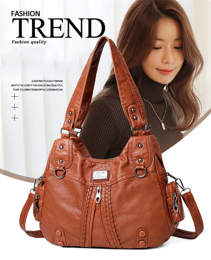 👜【50% ZNIŻKI】🔥 Nowa miękka skórzana torba na ramię o dużej pojemności 2025