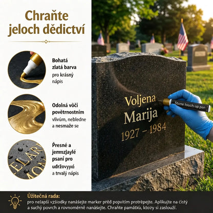 [Kup 1, dostaneš 1 zdarma] 🖍️ Voděodolný opravný marker, odolný proti vyblednutí, pro obnovu a přebarvení nápisů na kamenných deskách