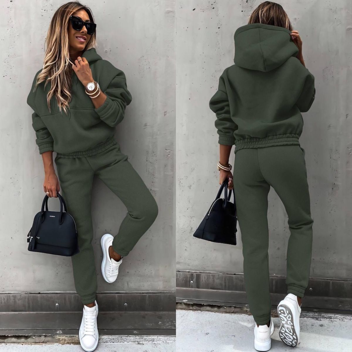 💕 【S-XL】Κομψό, δίχωρο αθλητικό σετ με μακρύ μανίκι, άνετο, στιλάτο και άνετο, ιδανικό για καθημερινή χρήση σε εξωτερικούς χώρους.