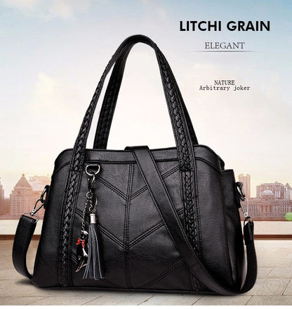 👜 Bolso clásico retro de gran capacidad y múltiples compartimentos para mujer, nuevo modelo 2025 de piel suave