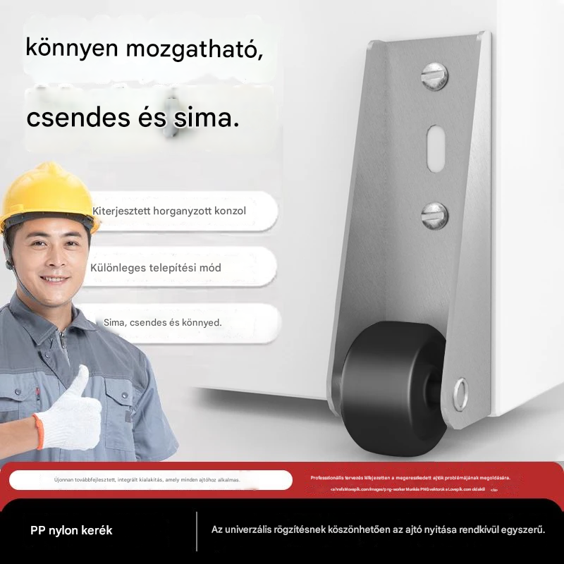 【8 kerék + 32 csavar】🚪 Görgős tartó megsüllyedt ajtókhoz – Csendes, állítható és könnyen felszerelhető 🔧