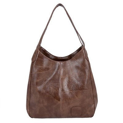 👜Νέα γυναικεία ρετρό τσάντα ώμου, μεγάλη χωρητικότητα με πολυεπίπεδη σχεδίαση, μοντέρνα και ευκολοσυνδύαστη