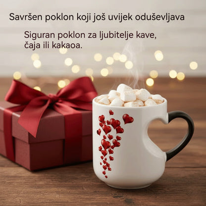 📢📢50% popusta!!! Valentinova keramička šalica s ručkom u obliku srca koja mijenja boju 💝✨