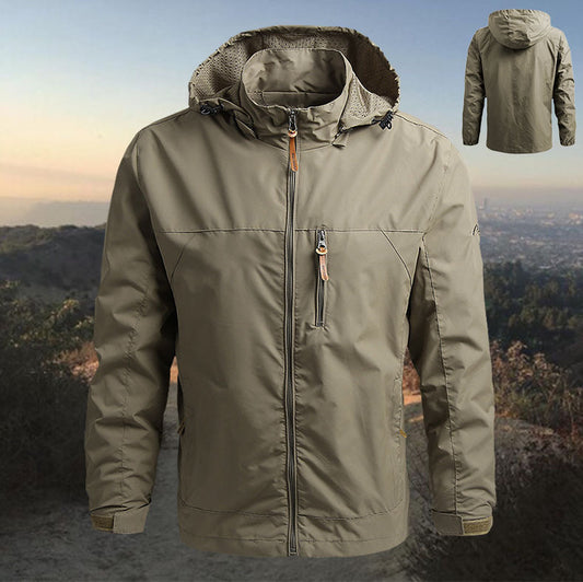 🔥【M-5XL】Αντιανεμικό και αδιάβροχο outdoor μπουφάν με κουκούλα, χαλαρή γραμμή σε μεγάλα μεγέθη, κατάλληλο για διάφορους σωματότυπους