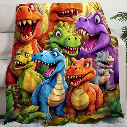 🦖 Franela a cuadros con estampado artístico （Disponibles en varios tamaños）