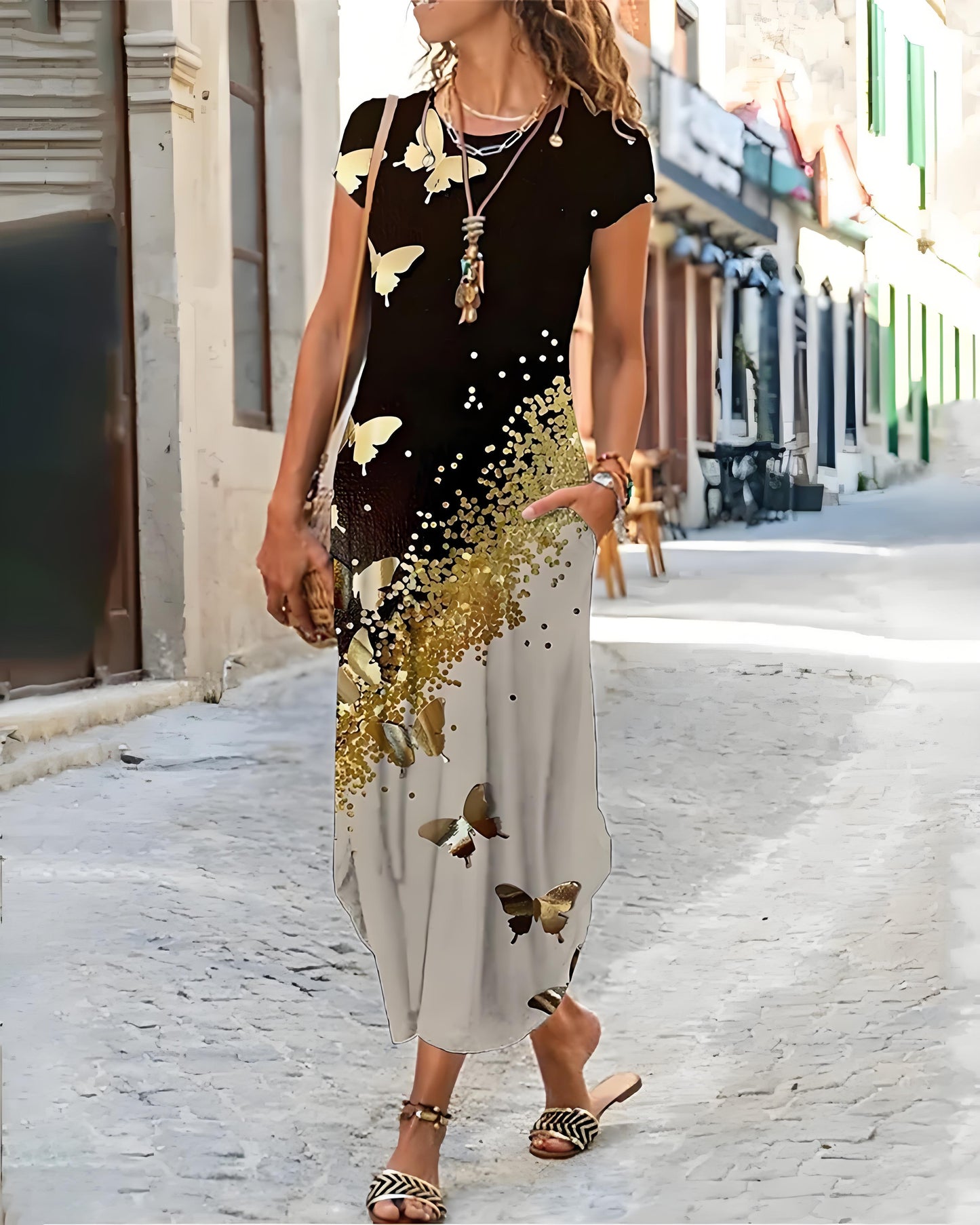 🔥Poslední den – sleva 50 % 🌸【S–3XL】Dámské letní módní šaty s potiskem a lichotivým střihem, z prodyšného a pohodlného materiálu. ✅ Platba na dobírku.