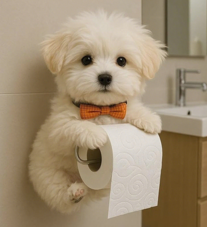 🐶 Uroczy uchwyt na papier toaletowy z motywem szczeniaka