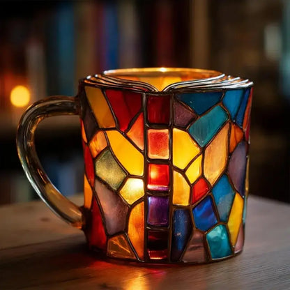 📚 2025 Nueva taza de café con diseño 3D pintado, en forma de libro ✨