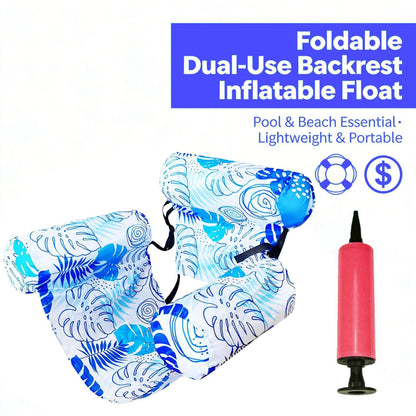 📢 Platba na dobírku – doprava zdarma 💦 Skládací nafukovací plovoucí lehátko s opěradlem + nafukovací pumpa 🏊