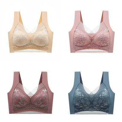 🔥【4 kom】👙【40-110 kg】Visokokvalitetni udobni bešavni čipkasti grudnjak